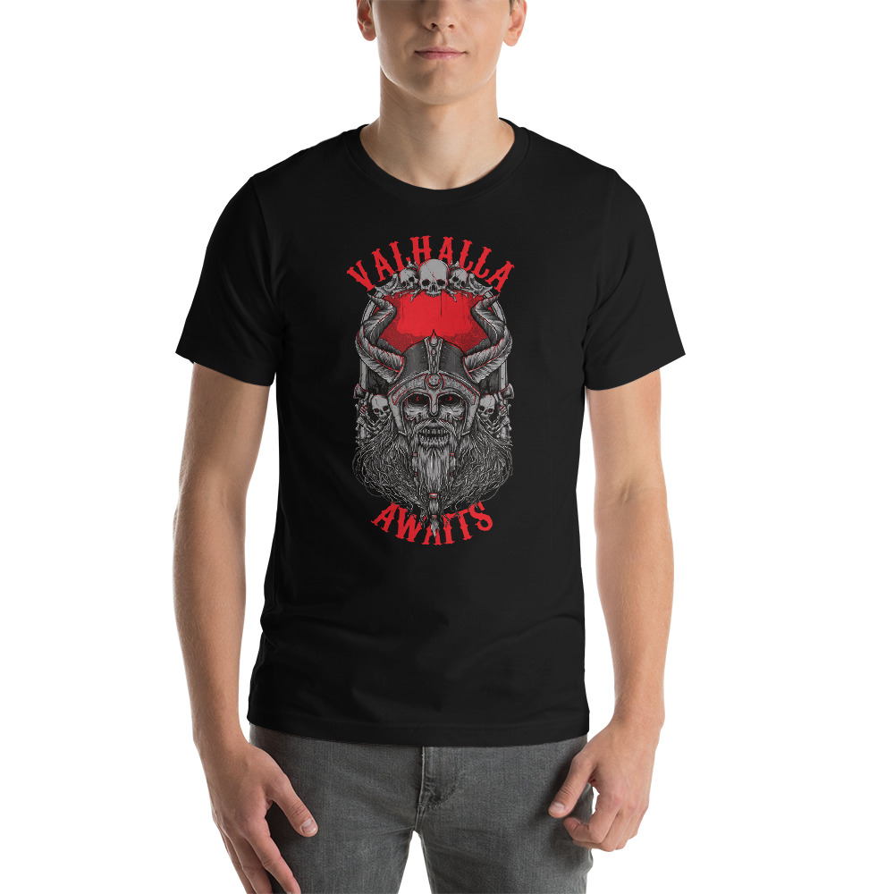 VALHALLA AWAITS VIKING WARRIOR TSHIRT - Image 2