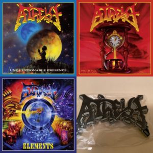 atheist-vinyl-bundle-elements-piece-of-time-unquestionable-presence-enamel-pin